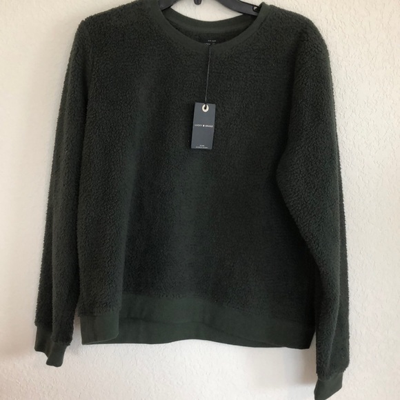 Lucky Brand Women's Sherpa Crew Pullover Sweater - Picture 3 of 7